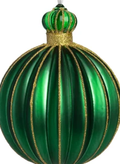 Intratuin kerstbal Foxrock groen D 10 H 13 cm
