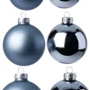Intratuin kerstbal Gaby blauw D 5 / 6 / 7 cm 42 stuks