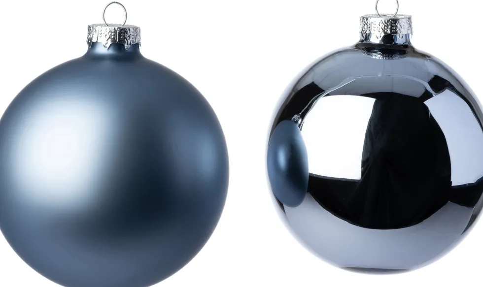 Intratuin kerstbal Gaby blauw D 8 cm 6 stuks