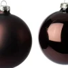 Intratuin kerstbal Gaby bruin D 5 cm 12 stuks