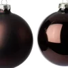 Intratuin kerstbal Gaby bruin D 5 / 6 / 7 cm 42 stuks