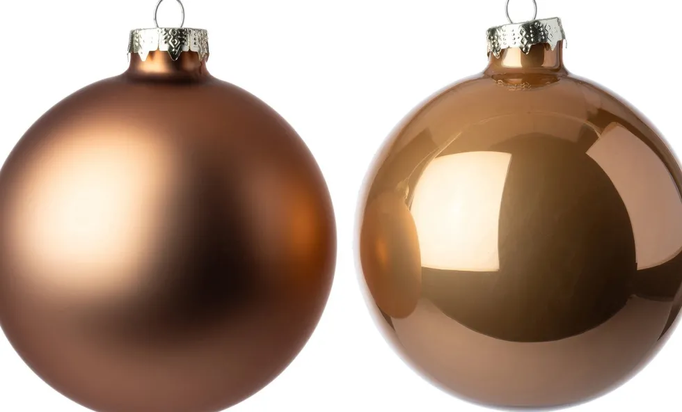 Intratuin kerstbal Gaby karamel D 8 cm 6 stuks