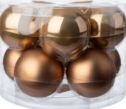 Intratuin kerstbal Gaby karamel D 6 cm 10 stuks