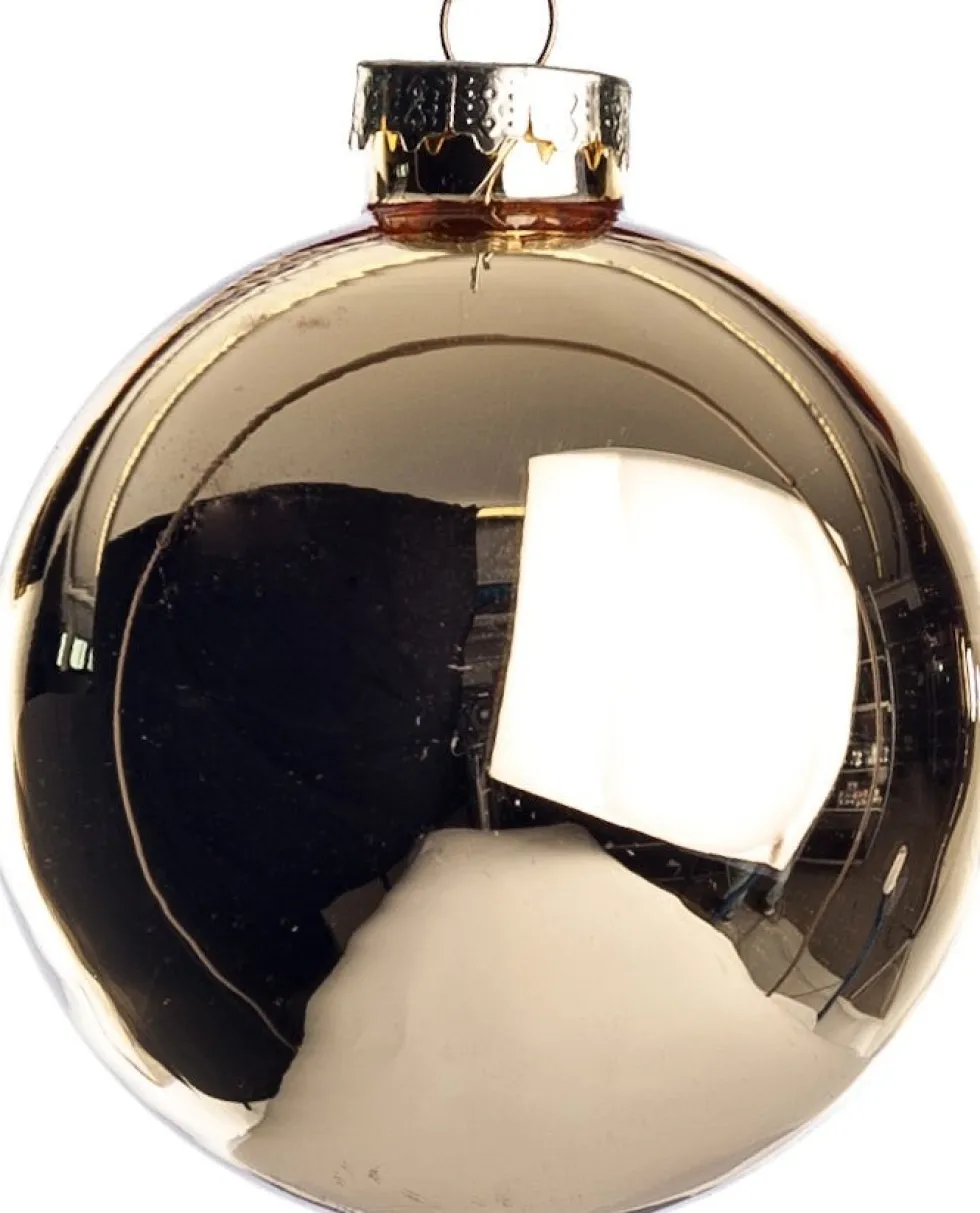 Intratuin kerstbal glas goud D 7 cm 8 stuks