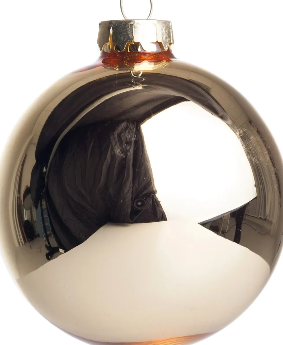 Intratuin kerstbal glas goud D 8 cm 6 stuks