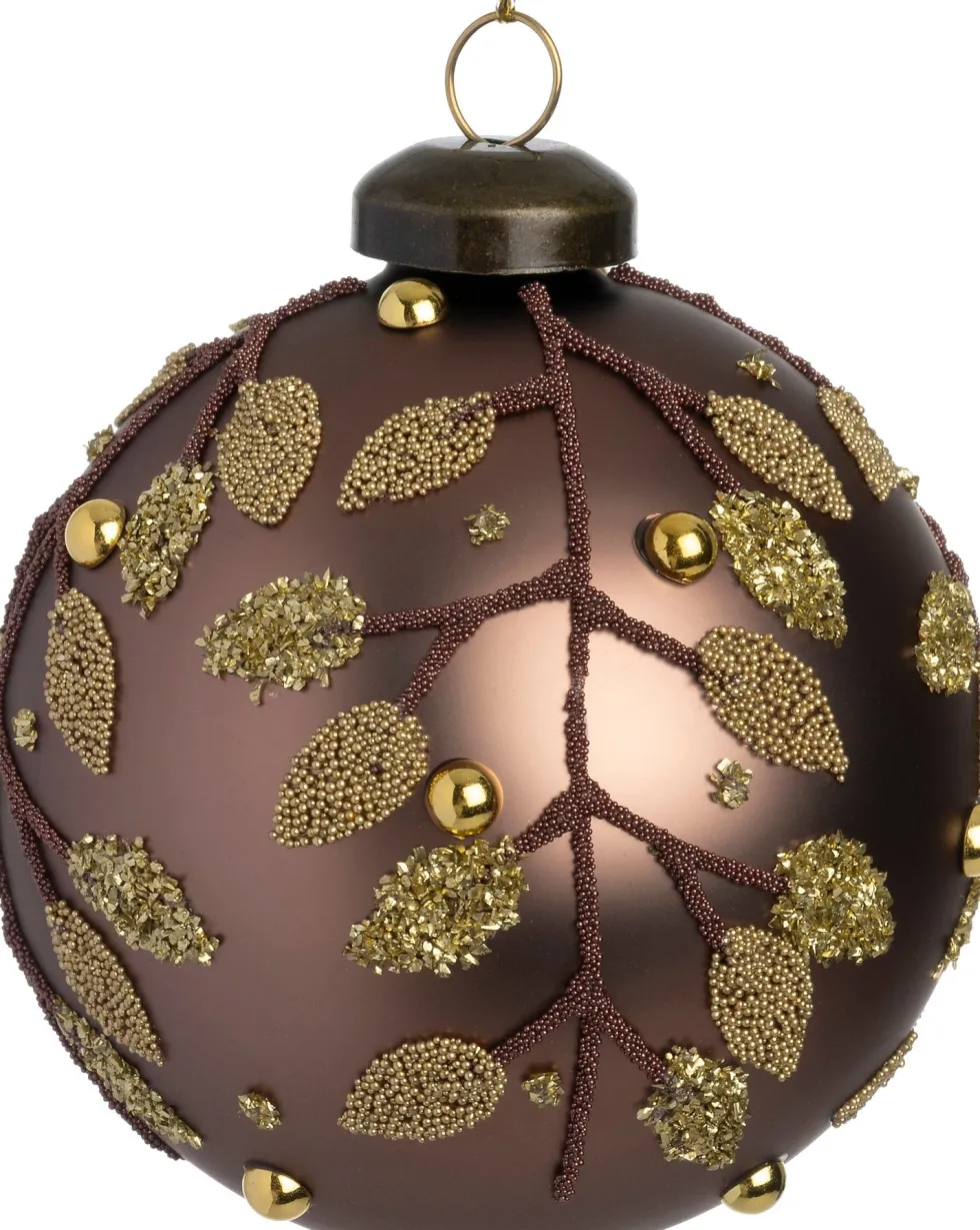 Intratuin kerstbal Glenealy bruin D 8 cm
