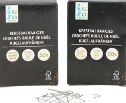 Intratuin kerstbalhaakjes zilver 2 x 50 stuks