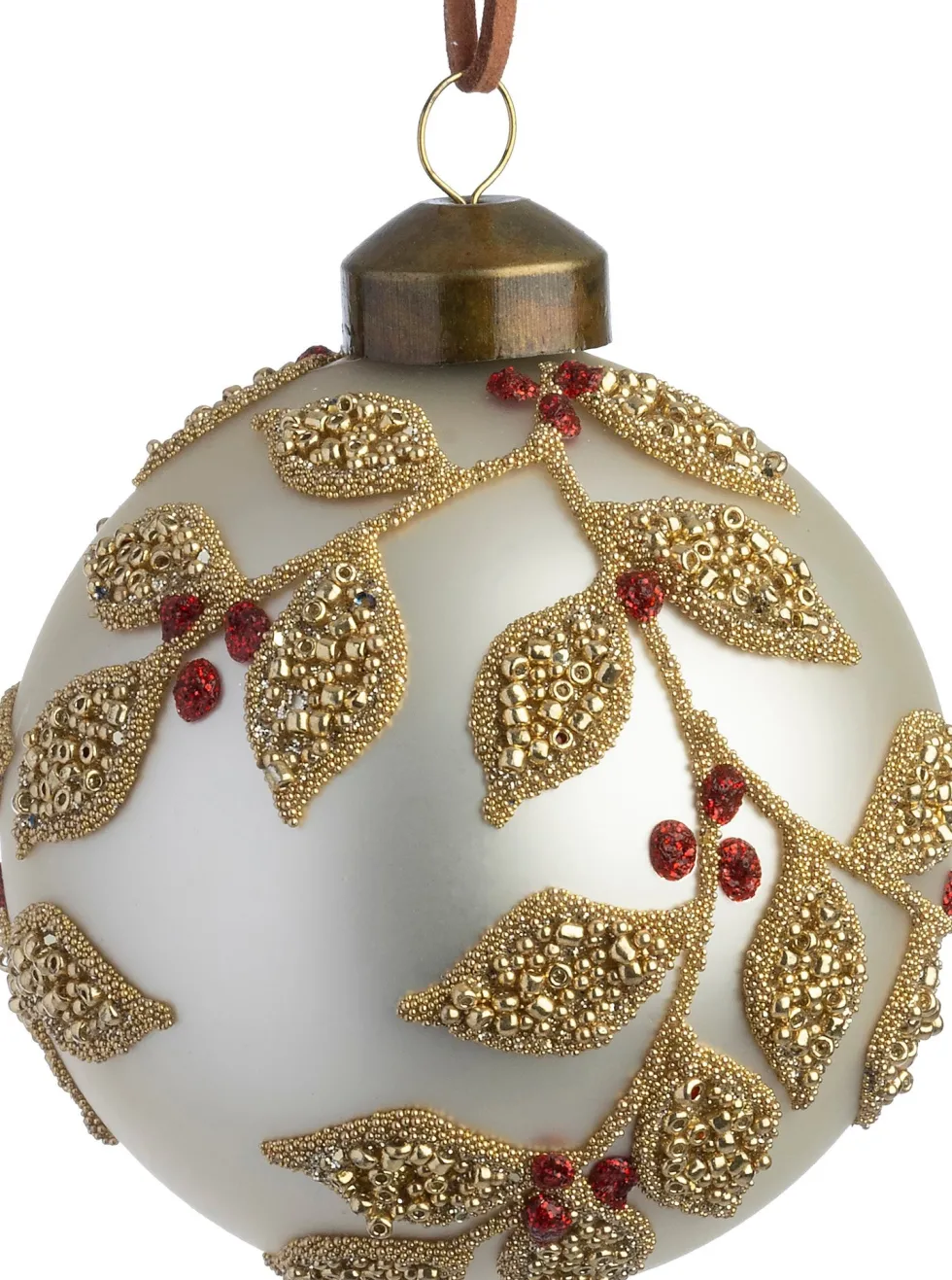 Intratuin kerstbal Heather goud D 8 cm