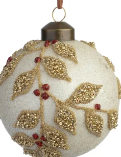 Intratuin kerstbal Heather goud glitters D 8 cm