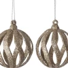 Intratuin kerstbal Hella beige D 6 H 7 cm 2 stuks