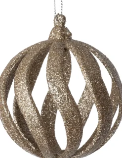 Intratuin kerstbal Hella beige D 7,5 H 8 cm