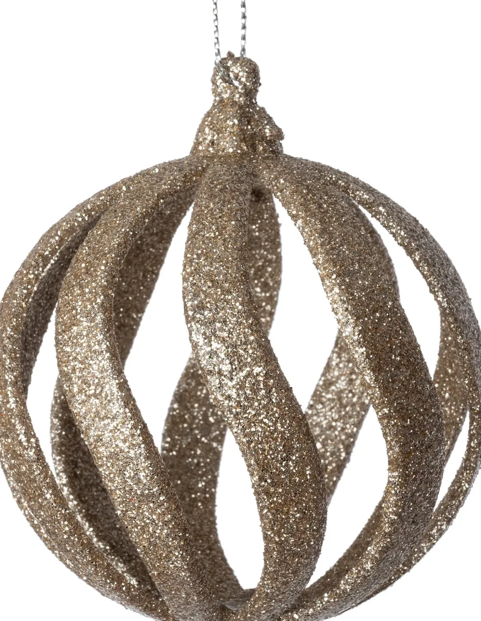 Intratuin kerstbal Hella beige D 7,5 H 8 cm