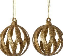 Intratuin kerstbal Hella goud D 6 H 7 cm 2 stuks