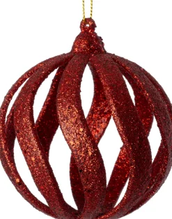 Intratuin kerstbal Hella rood D 7,5 H 8 cm