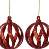 Intratuin kerstbal Hella rood D 6 H 7 cm 2 stuks