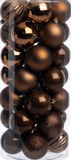 Intratuin kerstbal Henson bruin D 7 cm 50 stuks