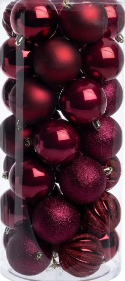 Intratuin kerstbal Henson magenta D 7 cm 50 stuks
