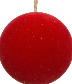 Intratuin kerstbal hout rood D 8 cm