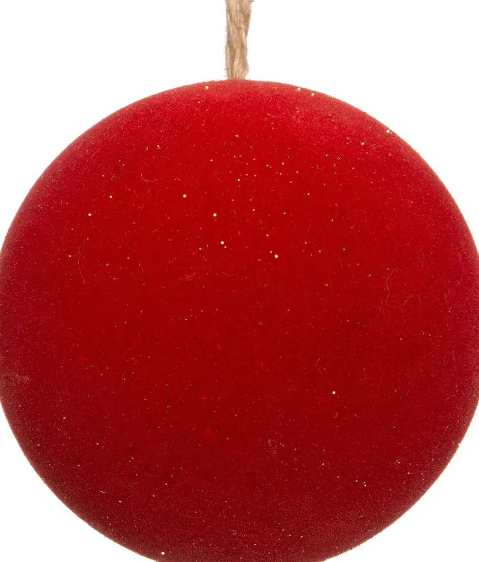 Intratuin kerstbal hout rood D 6 cm