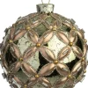Intratuin kerstbal Hynish goud / groen D 8 cm