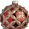 Intratuin kerstbal Hynish rood / groen D 8 cm