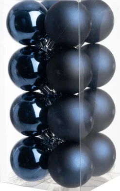 Intratuin kerstbal Iven blauw D 4 cm 16 stuks