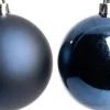 Intratuin kerstbal Iven blauw D 10 cm 4 stuks