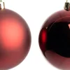 Intratuin kerstbal Iven bordeaux D 10 cm 4 stuks
