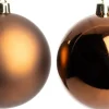 Intratuin kerstbal Iven bruin D 8 cm 6 stuks