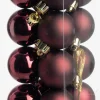Intratuin kerstbal Iven paars D 4 cm 16 stuks