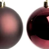 Intratuin kerstbal Iven paars D 10 cm 4 stuks
