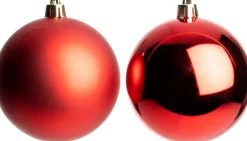 Intratuin kerstbal Iven rood D 8 cm 6 stuks