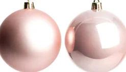 Intratuin kerstbal Iven roze D 8 cm 6 stuks
