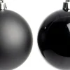 Intratuin kerstbal Iven zwart D 10 cm 4 stuks