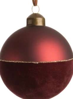 Intratuin kerstbal Jera rood D 8 H 8 cm