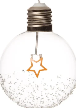 Intratuin kerstbal Joli ster met LED verlichting transparant D 10 cm