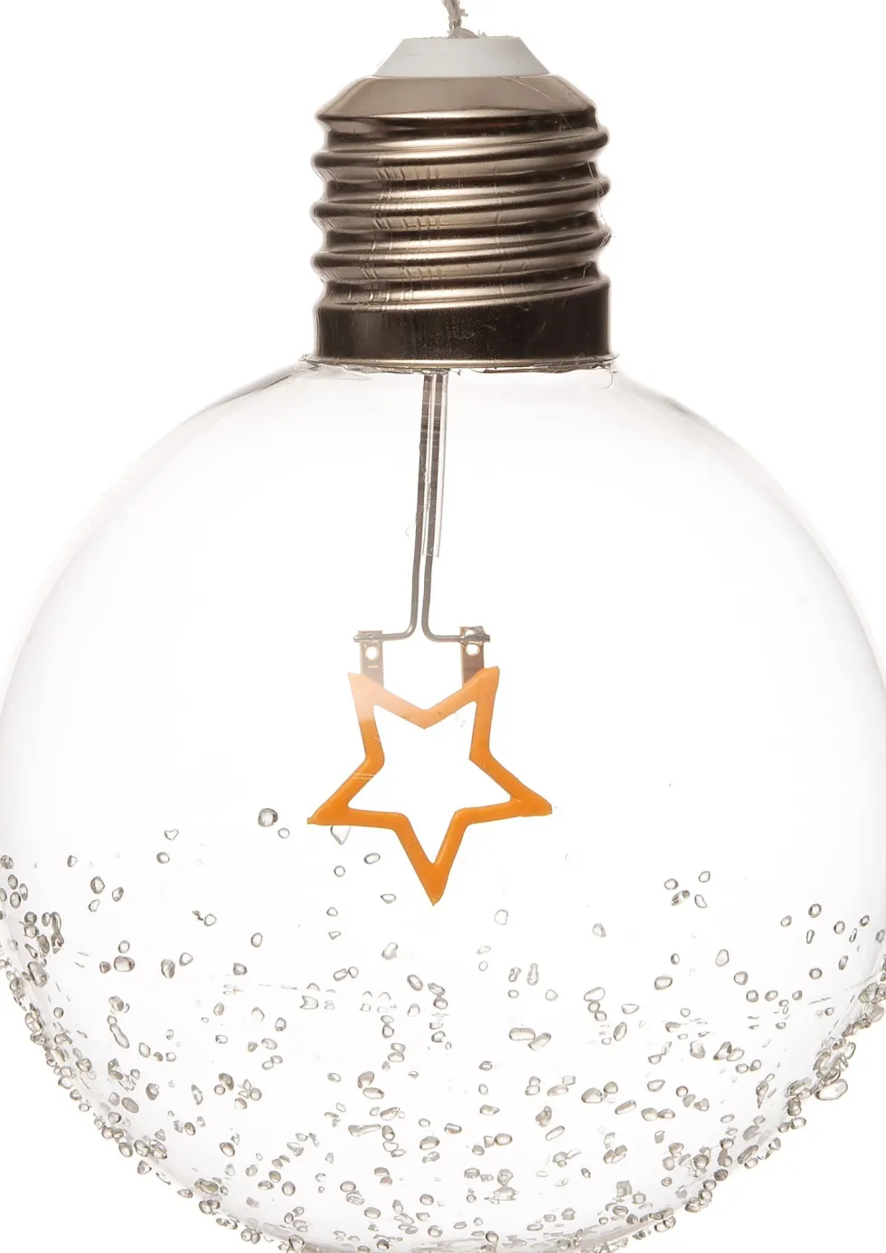 Intratuin kerstbal Joli ster met LED verlichting transparant D 10 cm