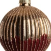 Intratuin kerstbal Jyll rood / goud D 8 H 8 cm