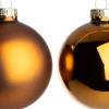 Intratuin kerstbal Karyn bruin D 8 cm 6 stuks
