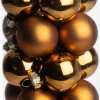 Intratuin kerstbal Karyn bruin D 3,5 cm 16 stuks