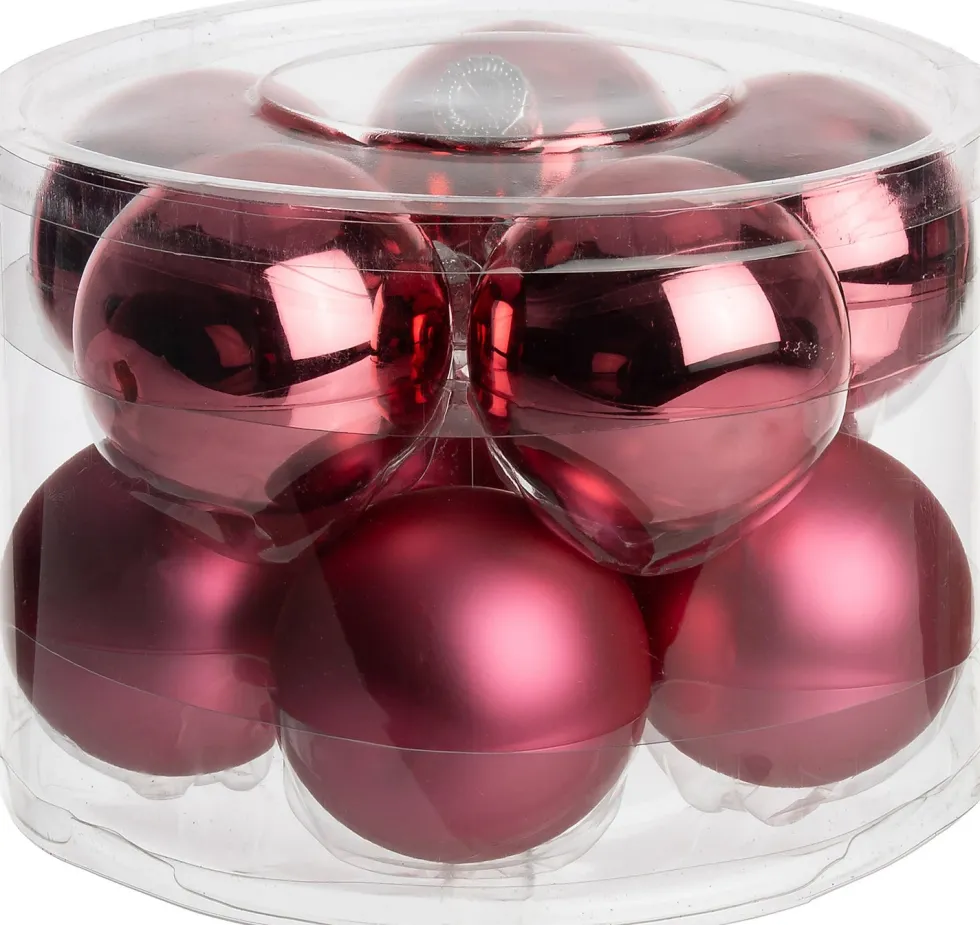 Intratuin kerstbal Karyn roze D 6 cm 10 stuks