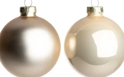 Intratuin kerstbal Karyn wit D 8 cm 6 stuks