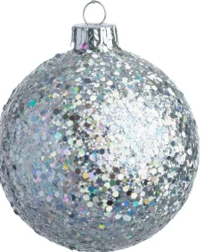 Intratuin kerstbal Kenzie zilver D 8 cm