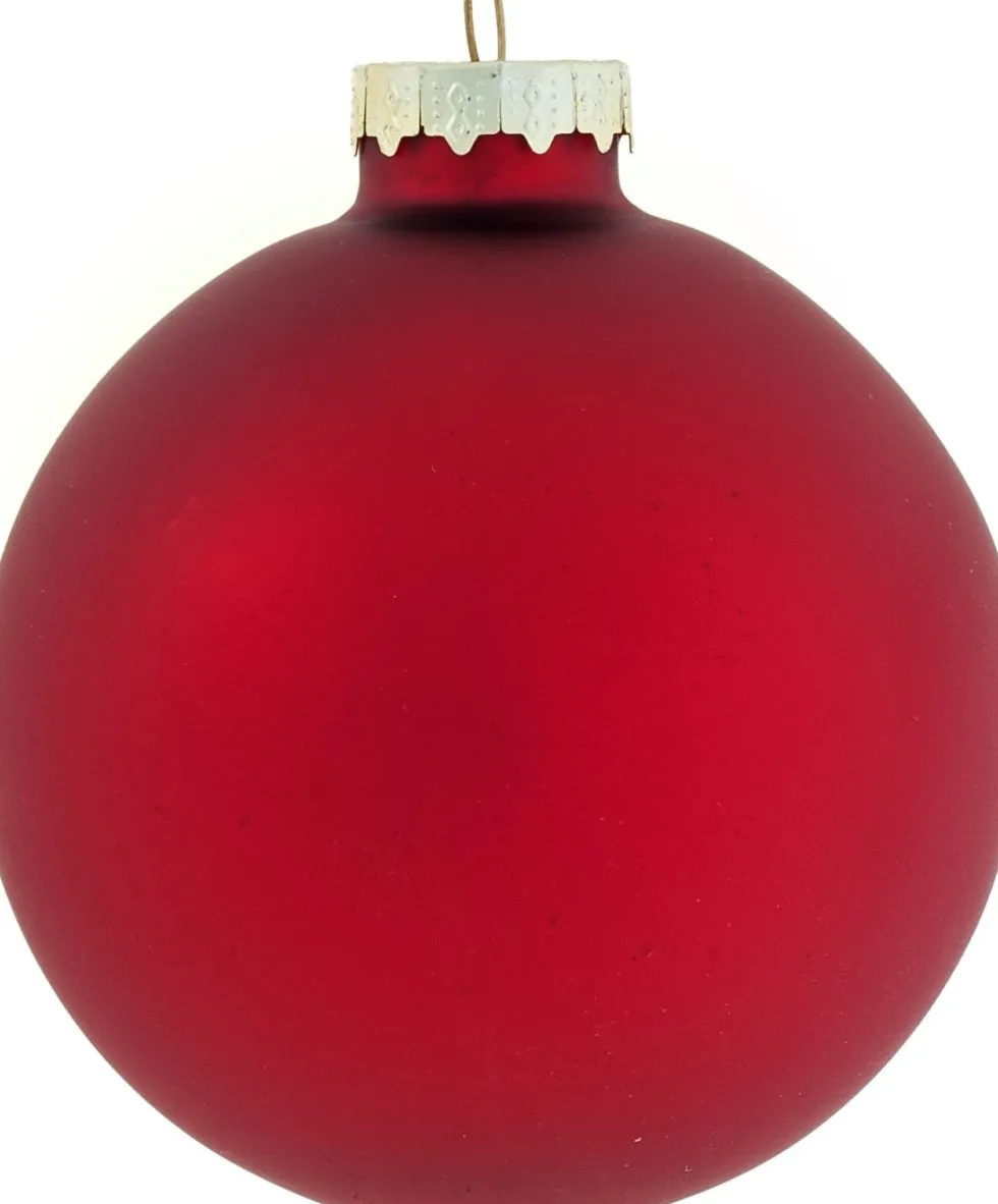 Intratuin kerstbal kerstrood mat D 6 H 6,5 cm
