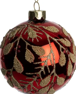 Intratuin kerstbal Kinnitty rood D 10 cm