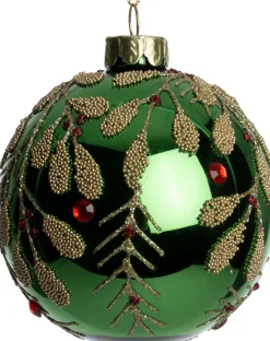 Intratuin kerstbal Kinnitty groen D 8 cm