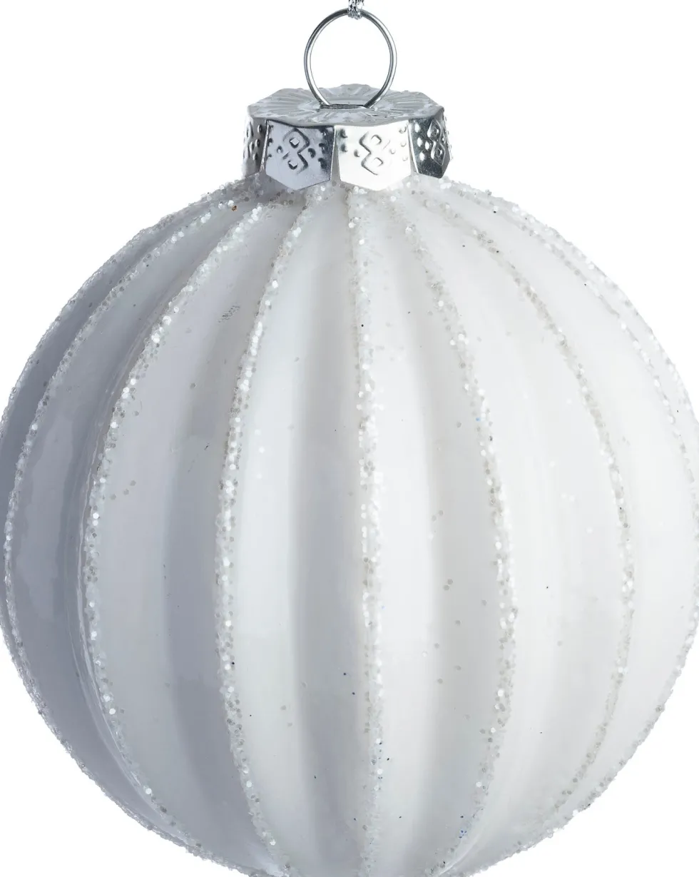 Intratuin kerstbal Larena wit D 8 cm