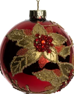 Intratuin kerstbal Lecanvey rood D 8 cm
