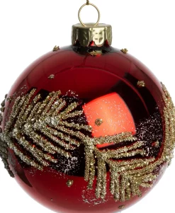 Intratuin kerstbal Lecarrow rood D 8 cm