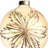 Intratuin kerstbal Lennox goud bloem D 8 cm